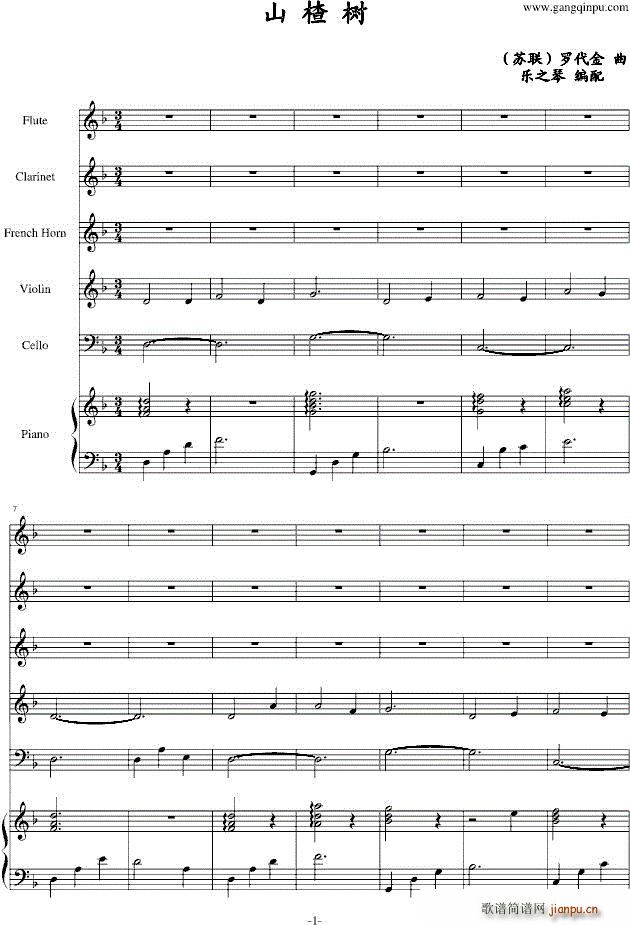 山楂树 钢琴 罗代金(总谱)1