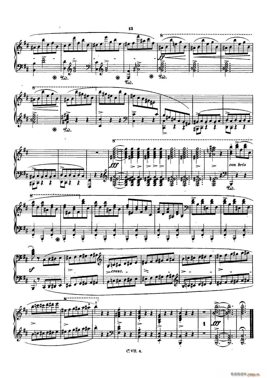 肖邦 钢琴谐谑曲 Chopin Scherzo No 1 b小调 Op 20(钢琴谱)12