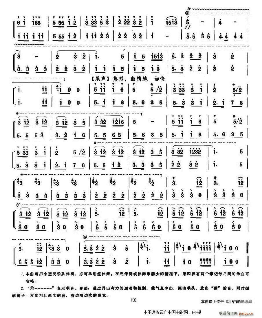 我是一个兵 胡结续改编版(笛箫谱)3