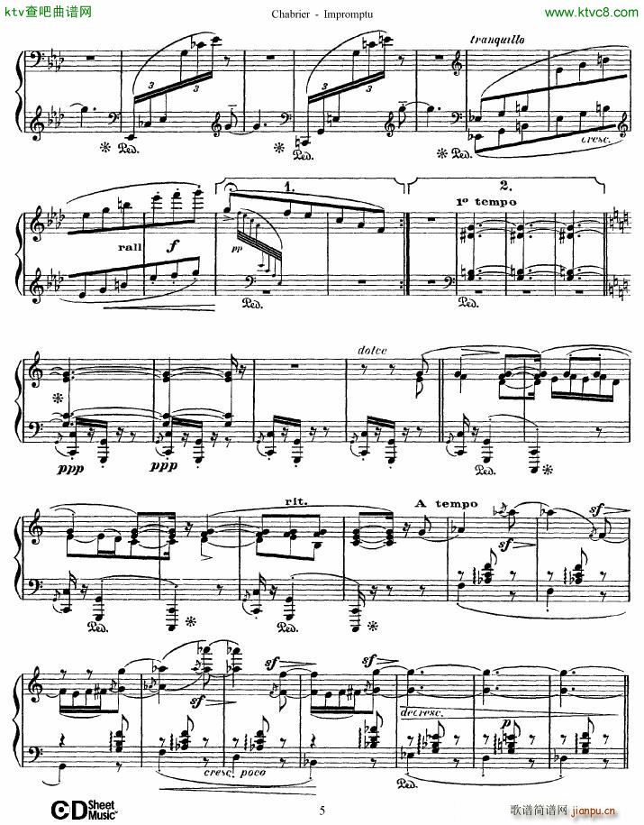 Chabrier Impromptu(钢琴谱)5