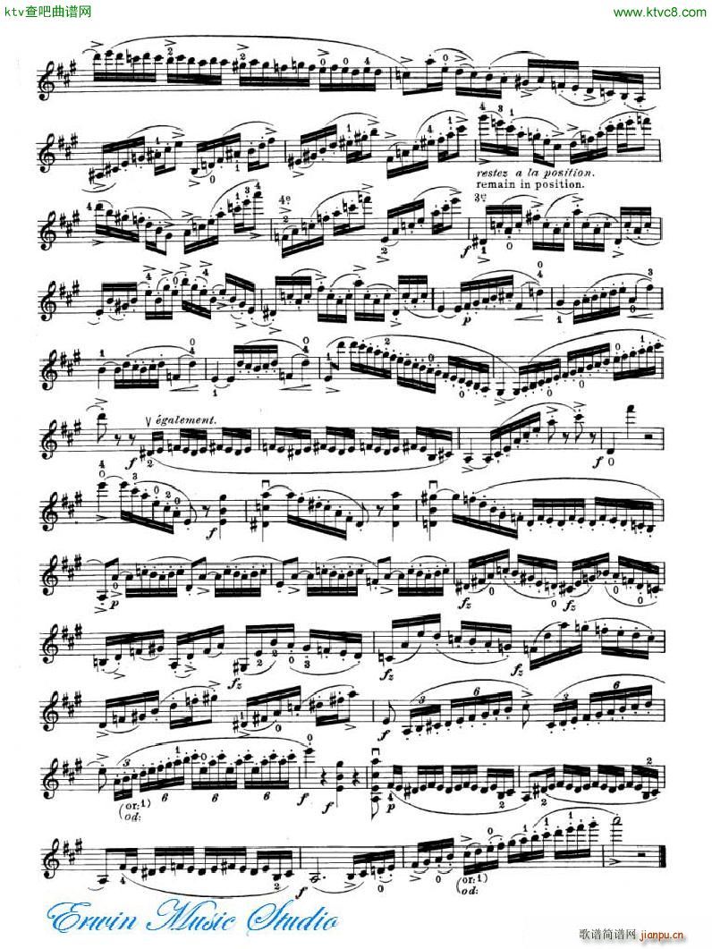 罗德 24首练习曲Pierre Rode 24 Studi Per violino 01 08(十字及以上)14