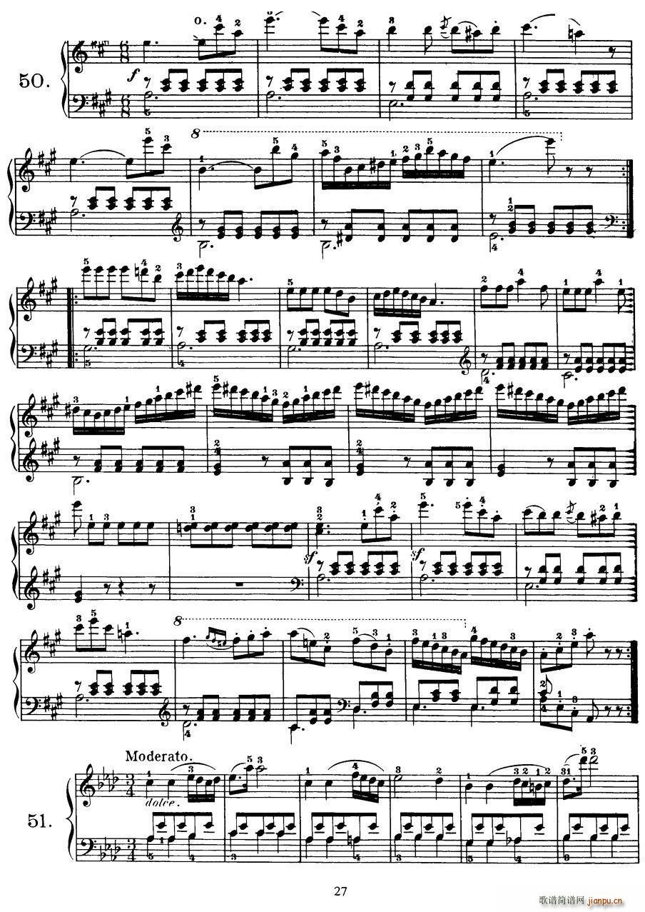 Czerny 100 Progressive Studies Op 139 47 57(钢琴谱)3