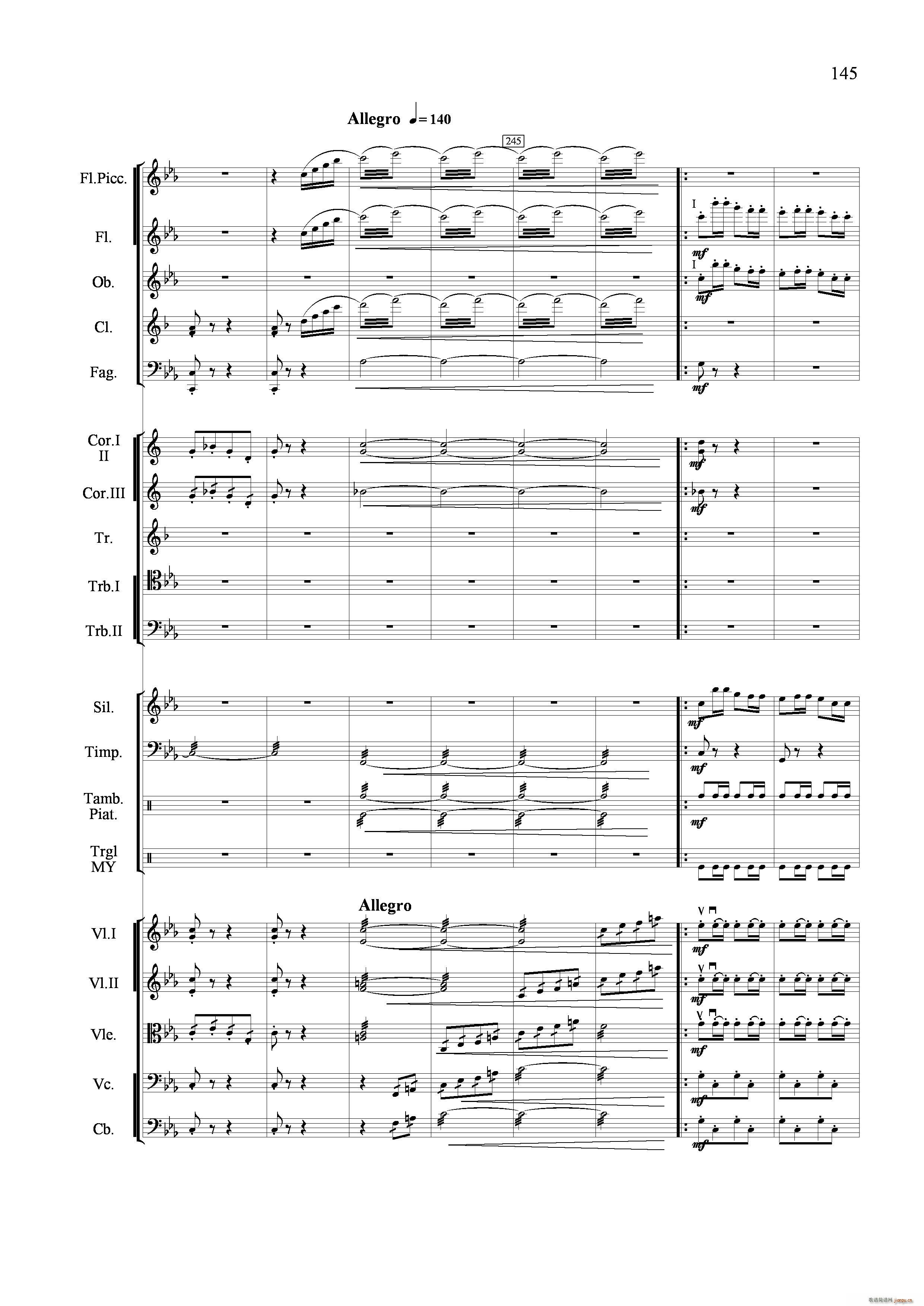 小八路勇闯封锁线 管弦乐合奏 铜管(总谱)33