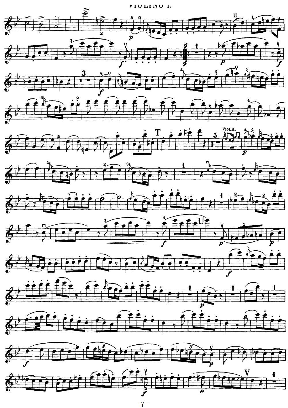 Mozart Quartet No 17 in Bb Major K 458 Violin 1(十字及以上)7