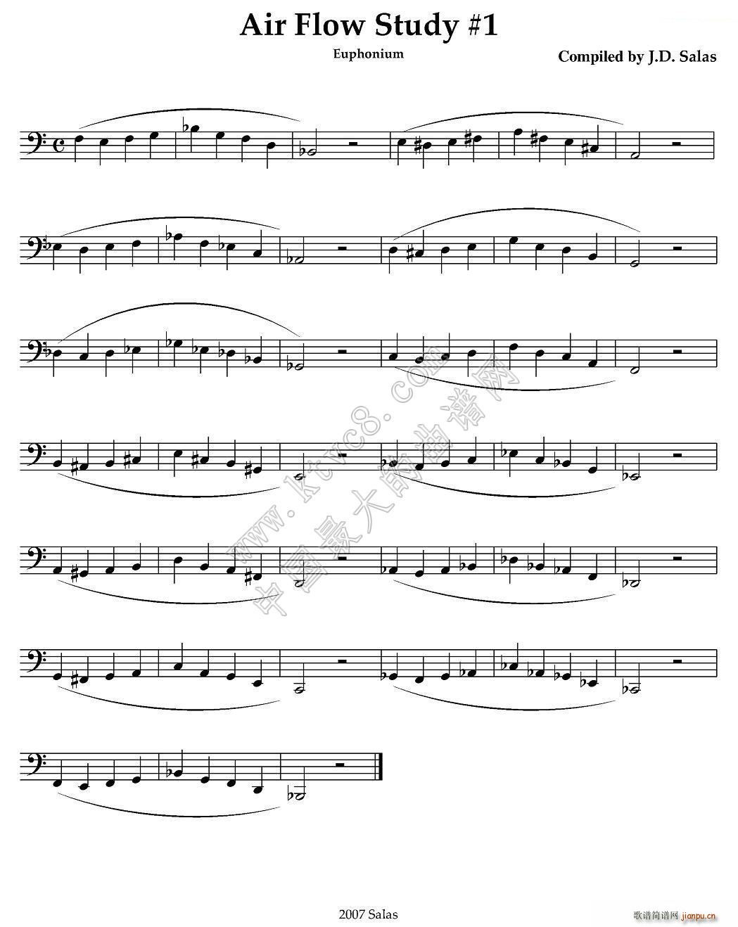 Air Flow Study Euphonium 大号练习教材选曲(十字及以上)1