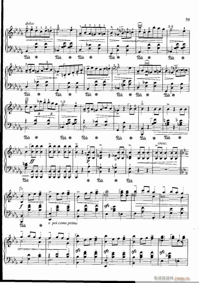 钢琴 不可不弹的世界钢琴名曲100首 五(钢琴谱)40