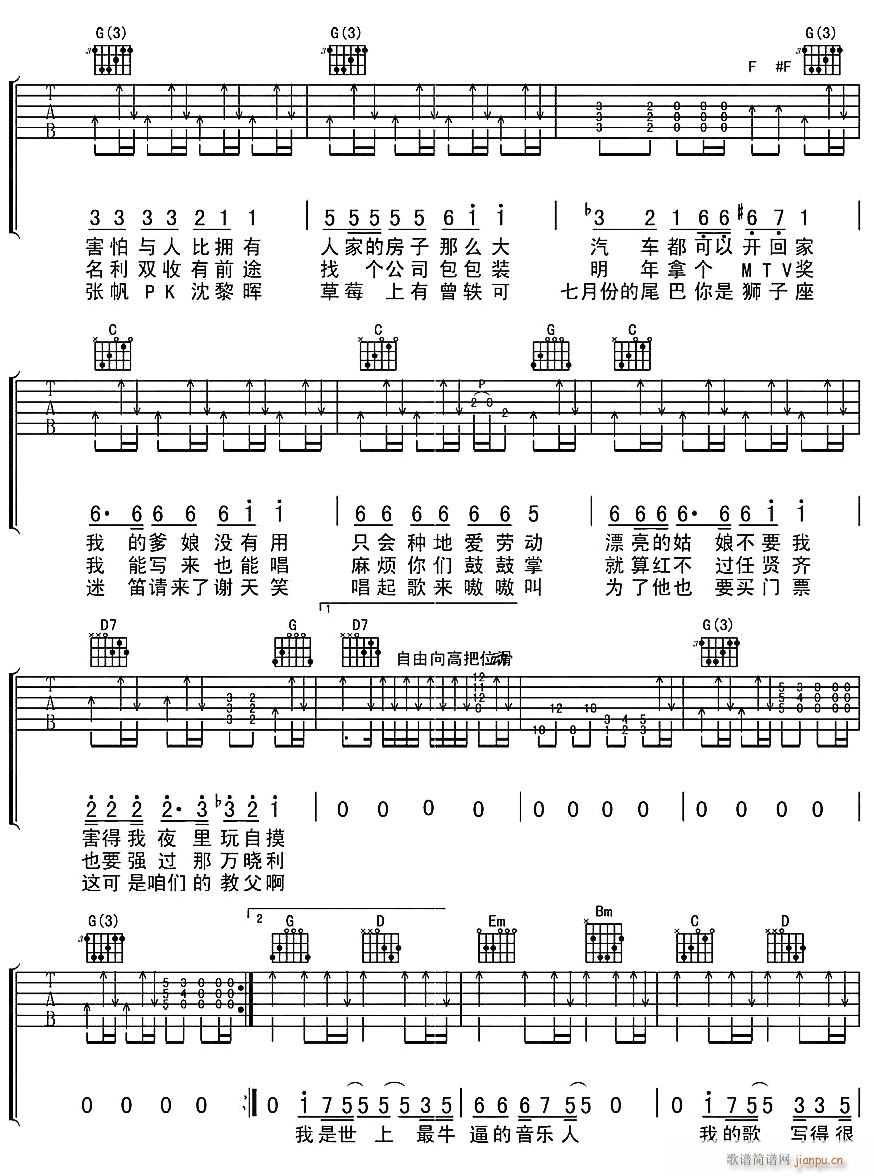 一个理想主义的独白2(吉他谱)1