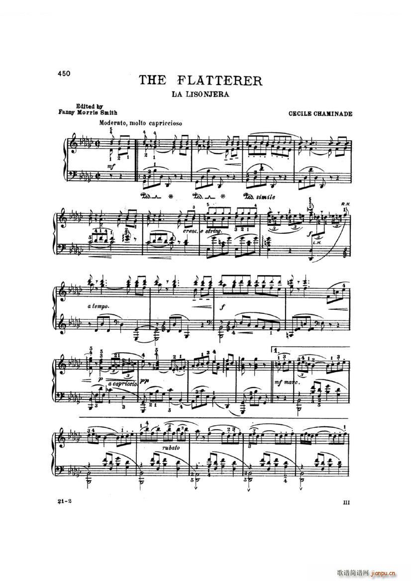 Cecile Chaminade The Flatterer The Flatterer(十字及以上)3