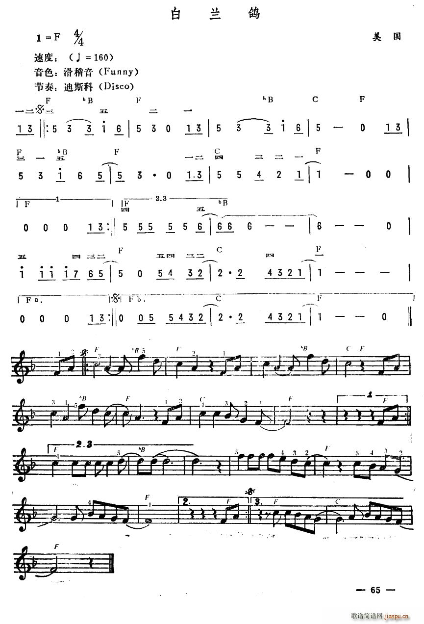 选自 著名电子琴练习曲精选(电子琴谱)1