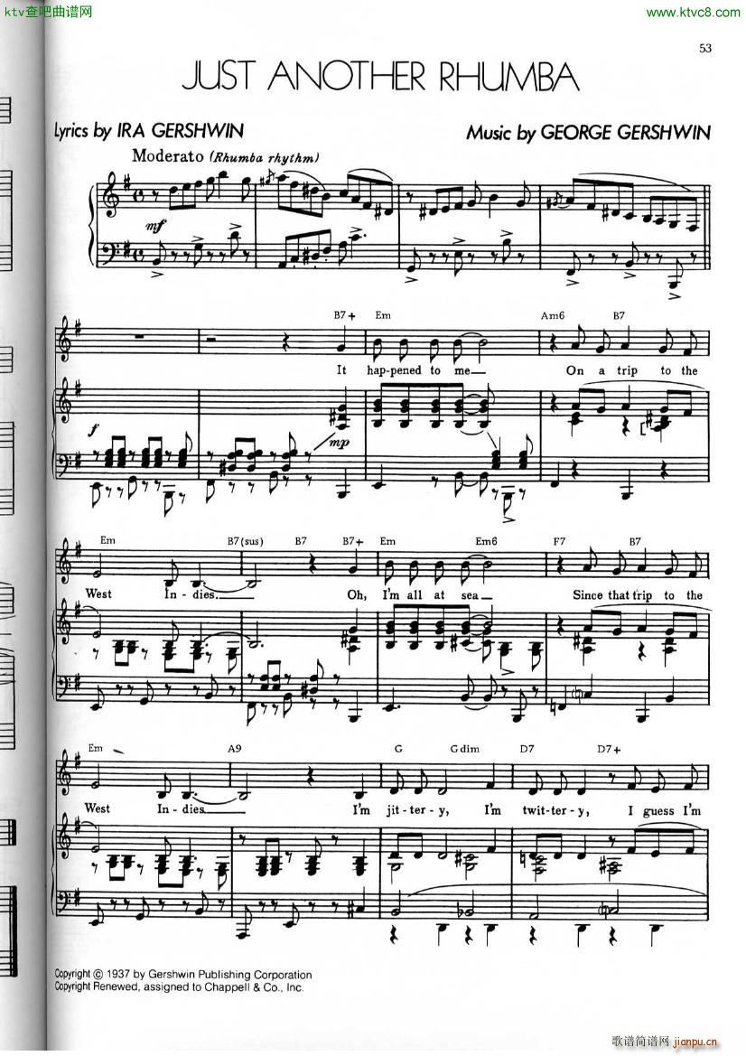 Gershwin Just Another Rhumba page 1(钢琴谱)1