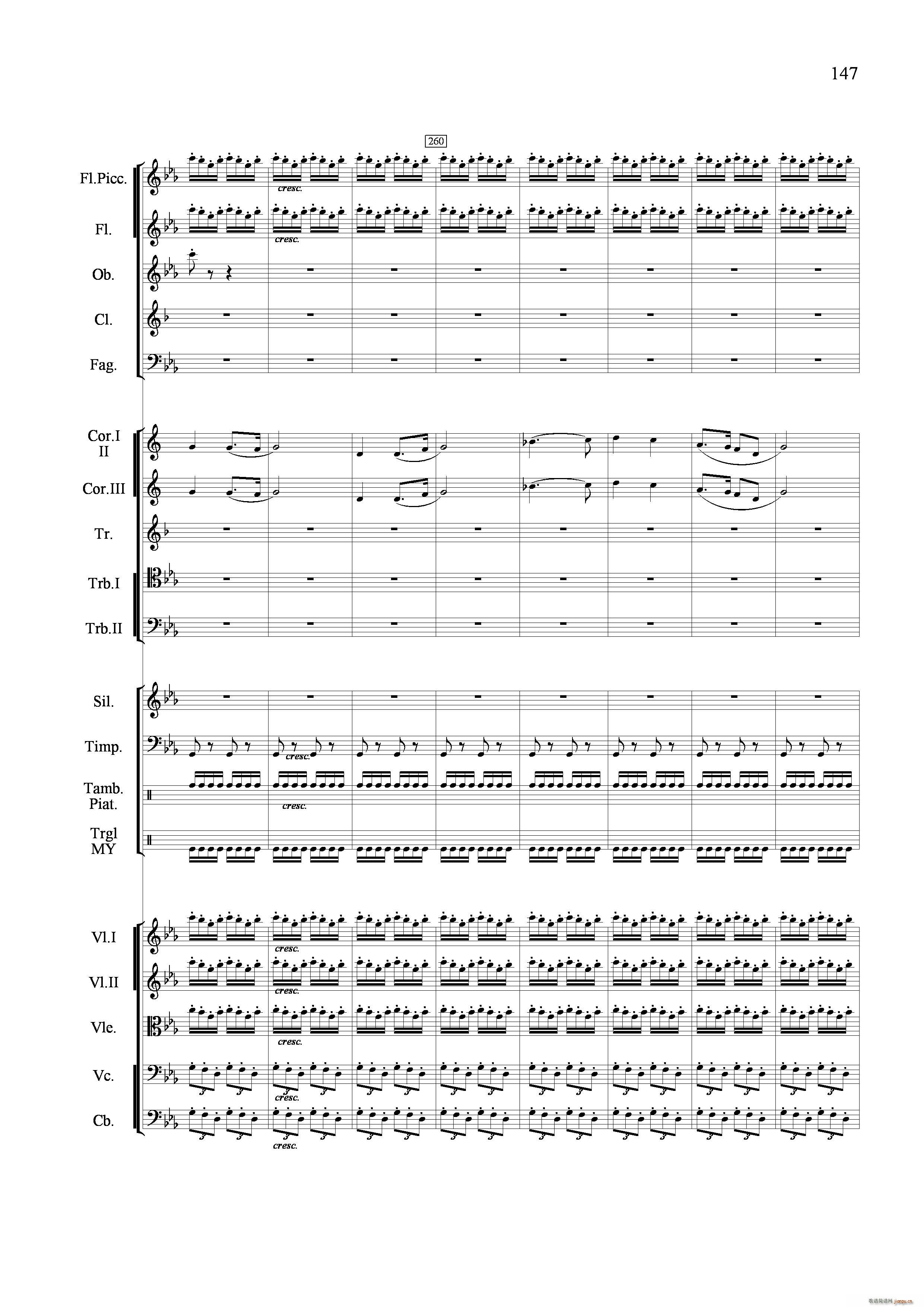 小八路勇闯封锁线 管弦乐合奏 铜管(总谱)35