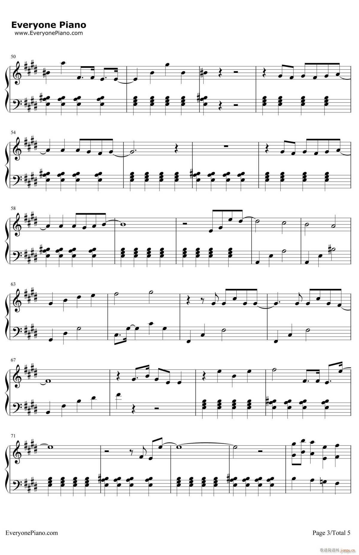 你下来吧(钢琴谱)3