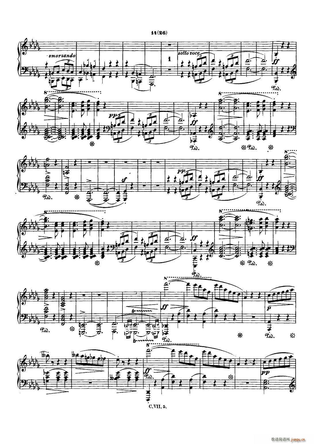 肖邦 钢琴谐谑曲 Chopin Scherzo No 2 降b小调 Op 31(钢琴谱)13