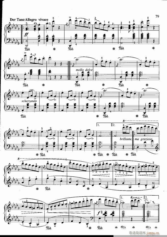 钢琴 不可不弹的世界钢琴名曲100首 五(钢琴谱)80