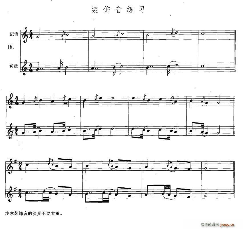 萨克斯练习曲合集 3 18 装饰音练习(十字及以上)1