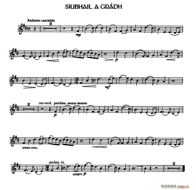 Siubhail a Gradh 爱尔兰曲调(十字及以上)1