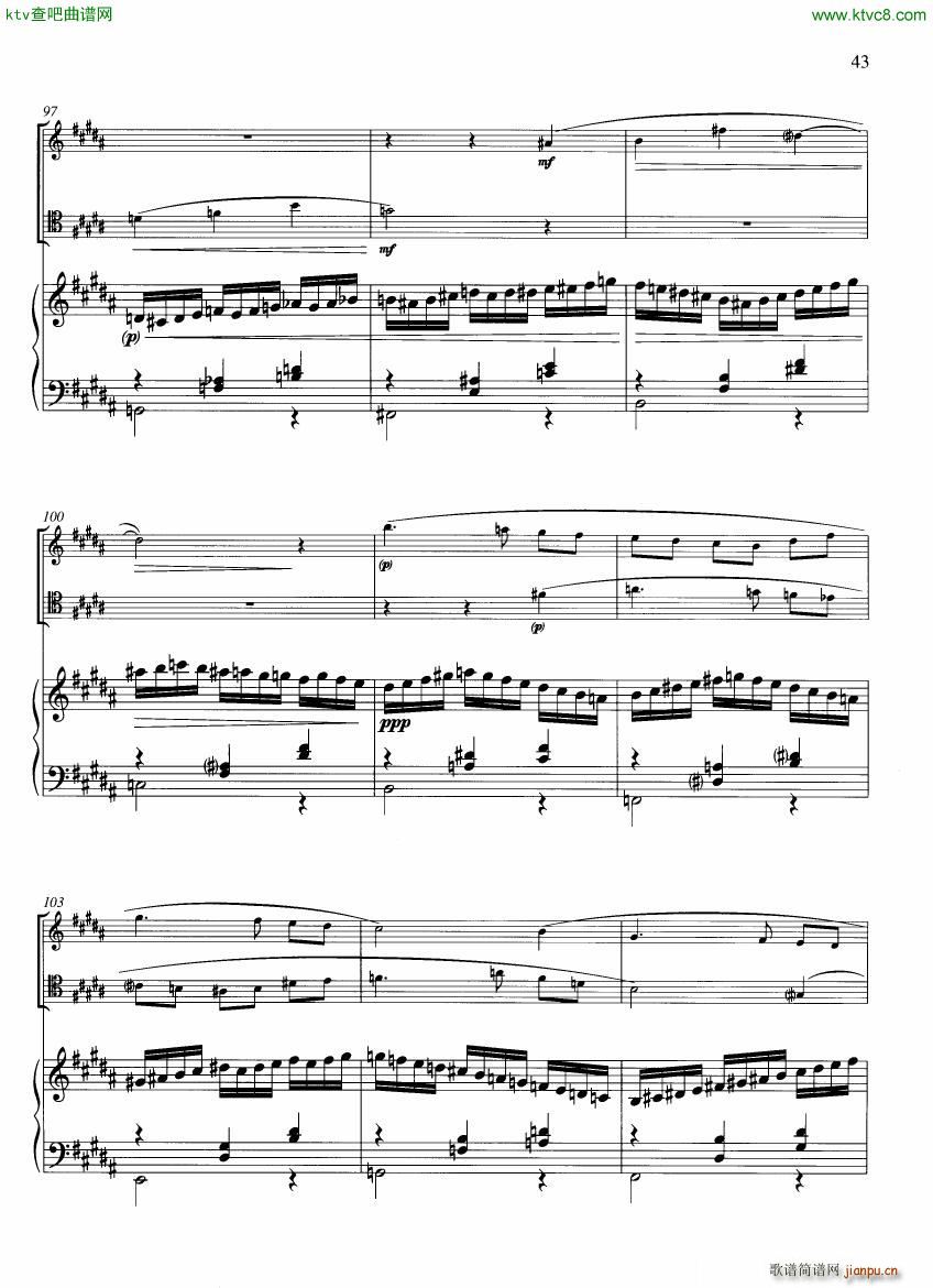 Francaix Trio for oboe bassoon and piano 二(钢琴谱)16