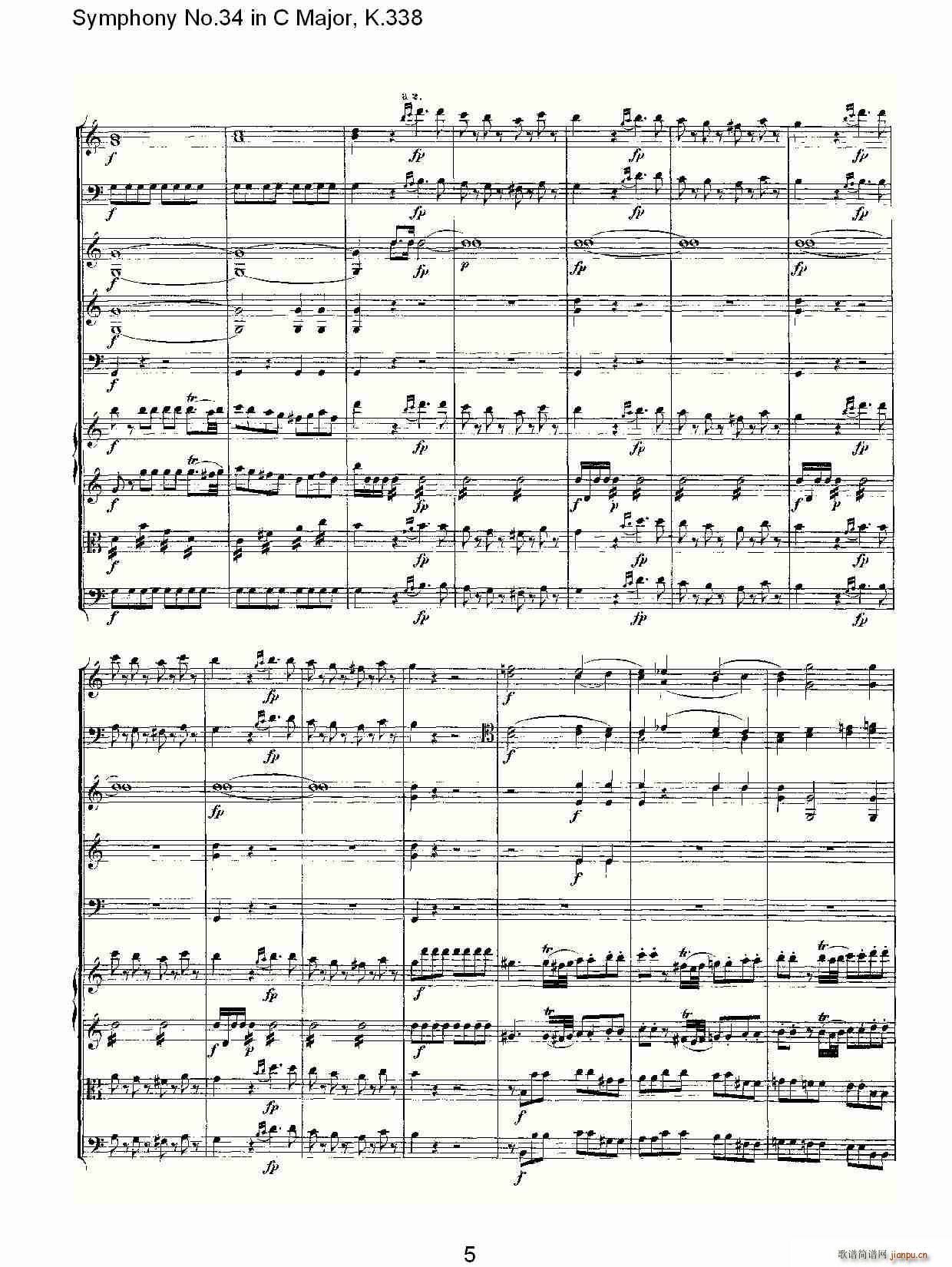 Symphony No.34 in C Major, K.338(十字及以上)5