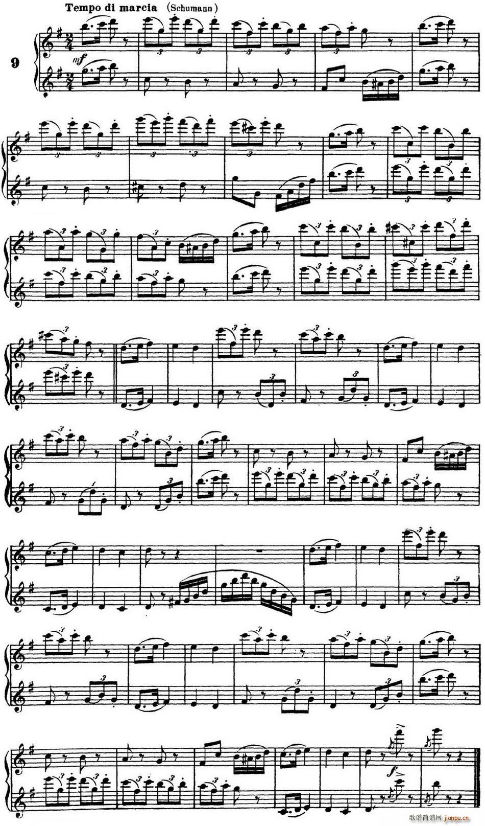 柯勒40首长笛提高练习曲OP 55 二重奏 NO 9(笛箫谱)1