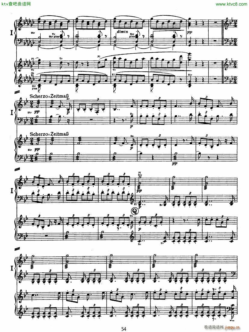 Bruckner Symphony No 4 4 hands arr 二(钢琴谱)3