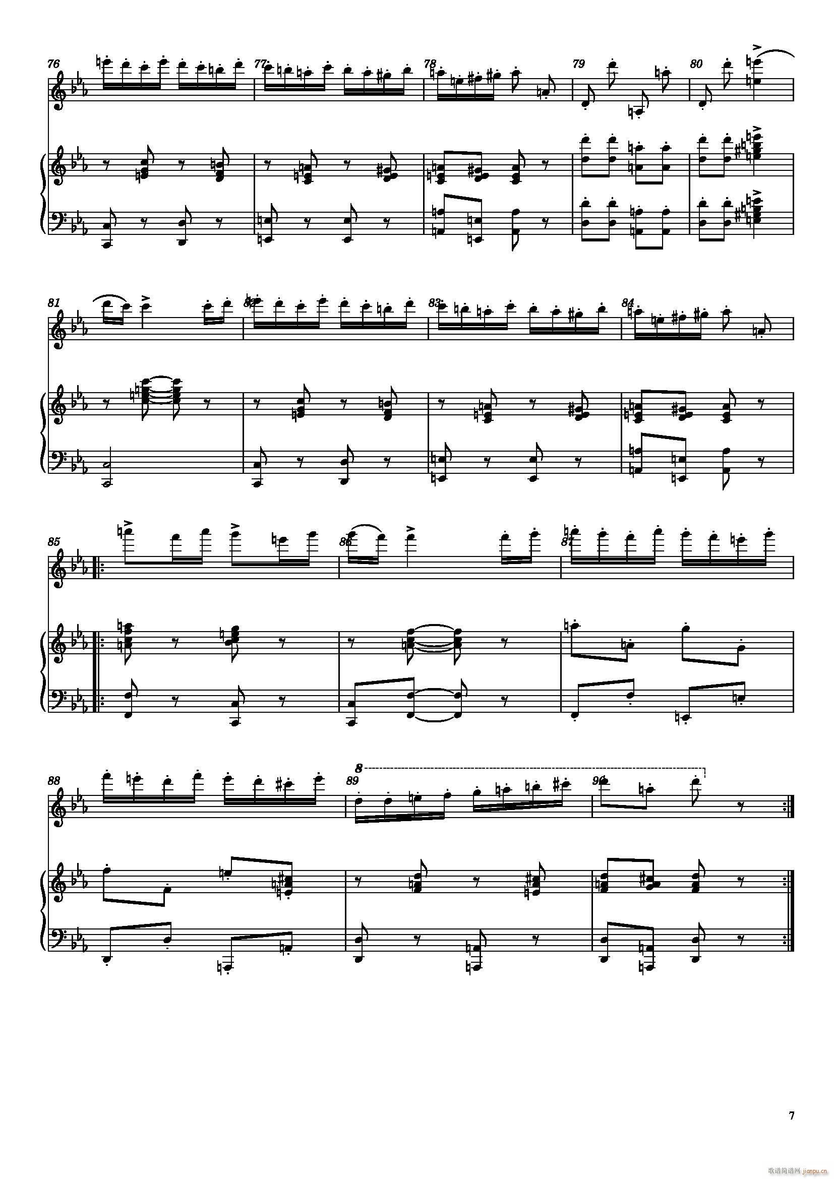 萨拉萨蒂 流浪者之歌 小提琴 钢琴(钢琴谱)7