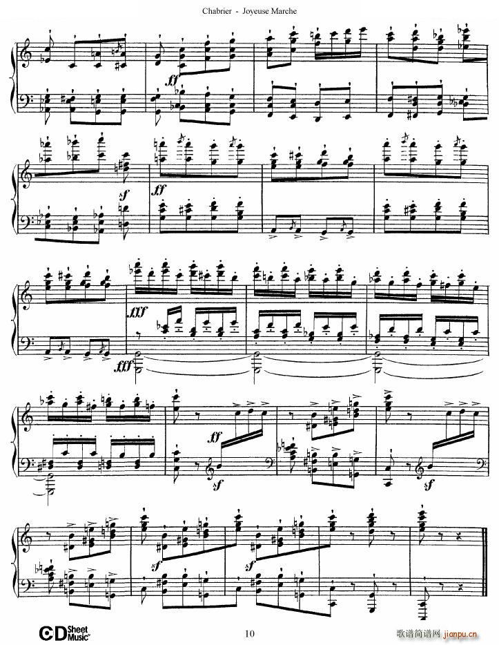 Chabrier Joyeuse Marche Joyeuse Marche(十字及以上)10