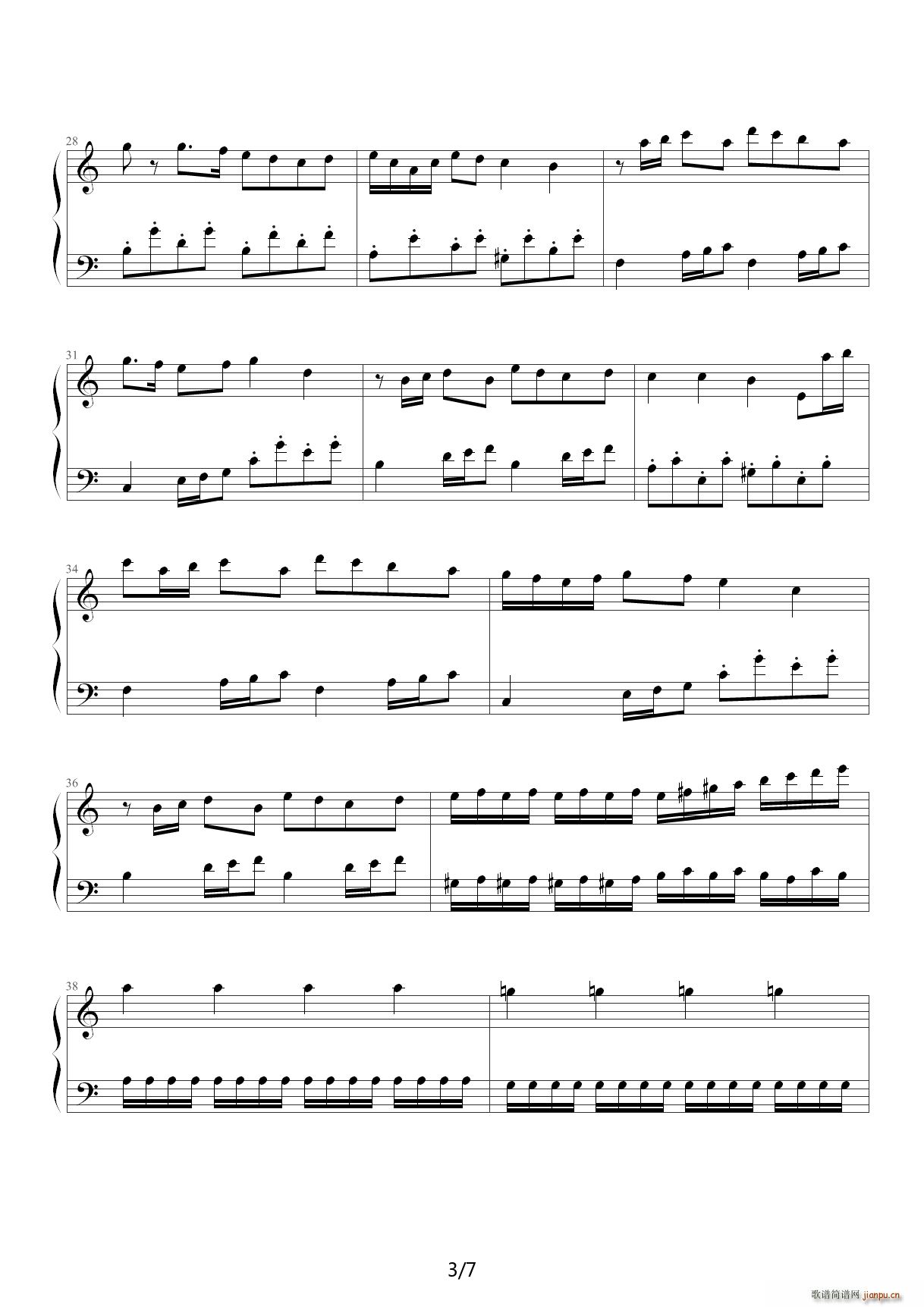 捣蛋猪主题曲1 2版 C调(钢琴谱)3