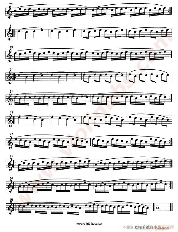 训练左手手指的颗粒性练习曲(钢琴谱)10