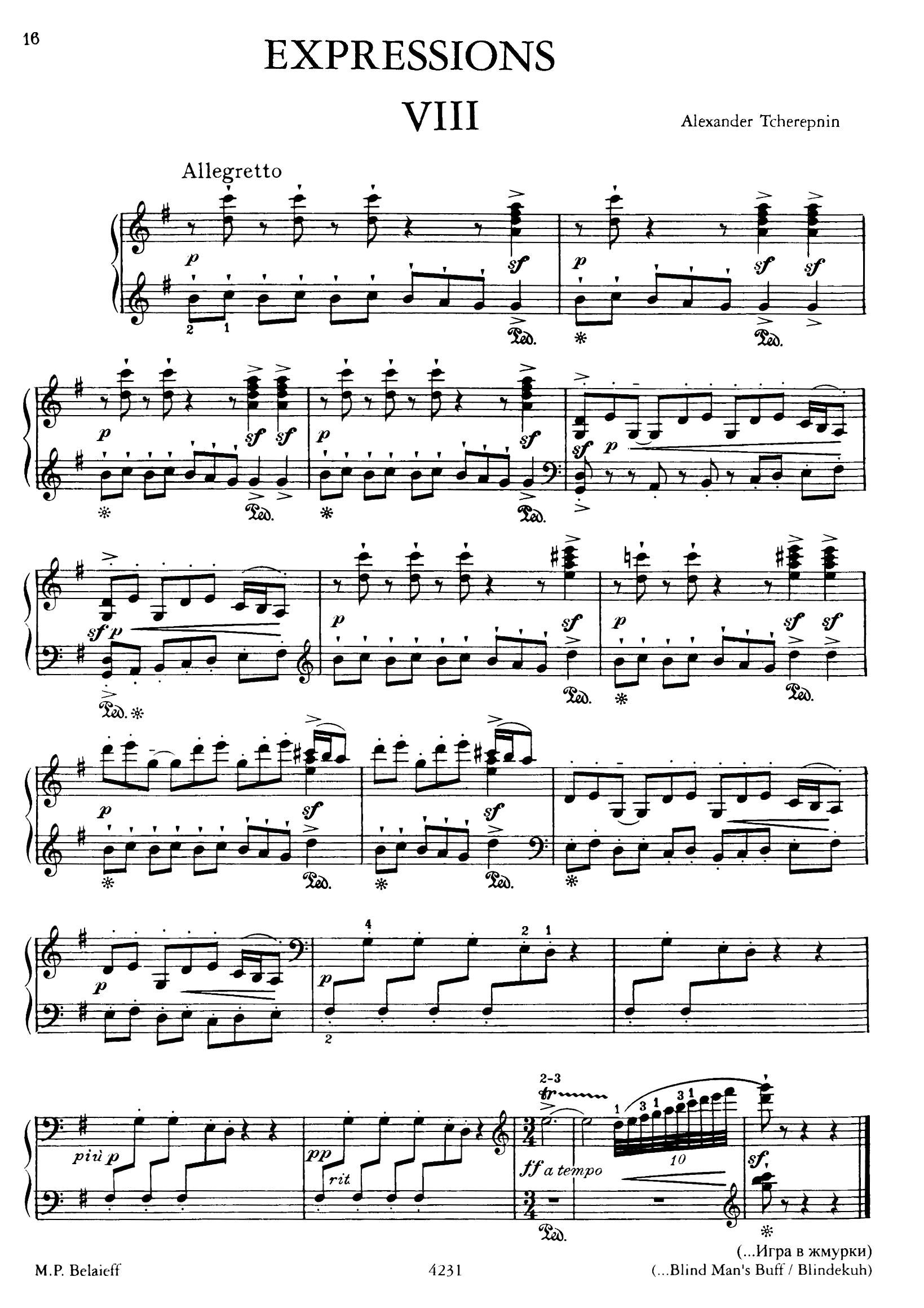 Expressions 表现力 8(钢琴谱)1