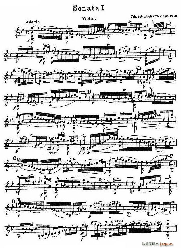 Sonata I(八字歌谱)1