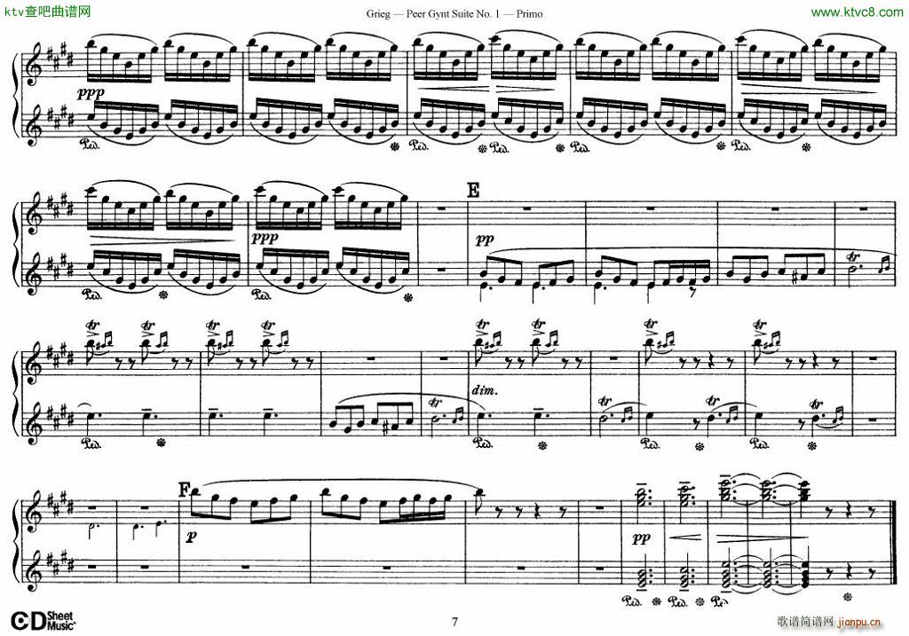 Peer Gynt Suite No 1(钢琴谱)7