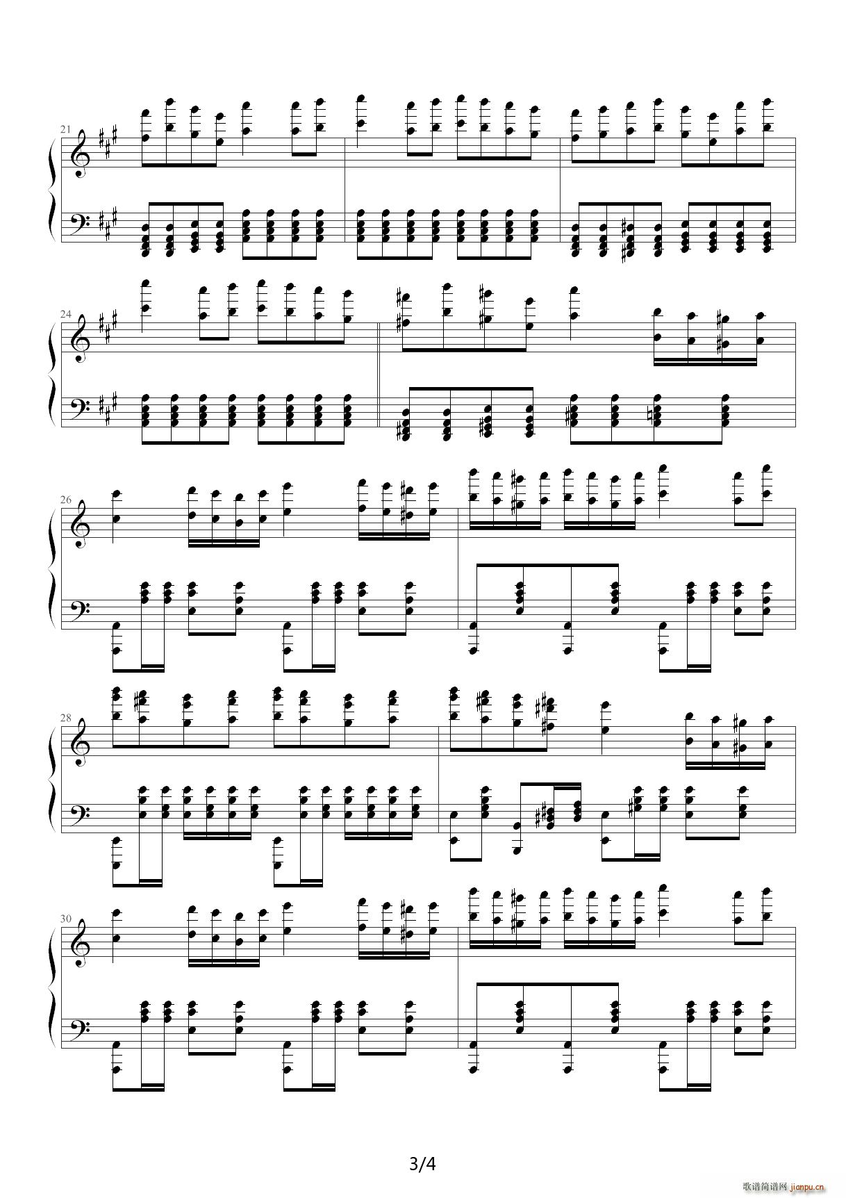 土耳其进行曲 疯狂版(钢琴谱)3