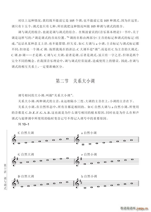 其他 第10讲调与调式第2节第108页关系大小调(十字及以上)1