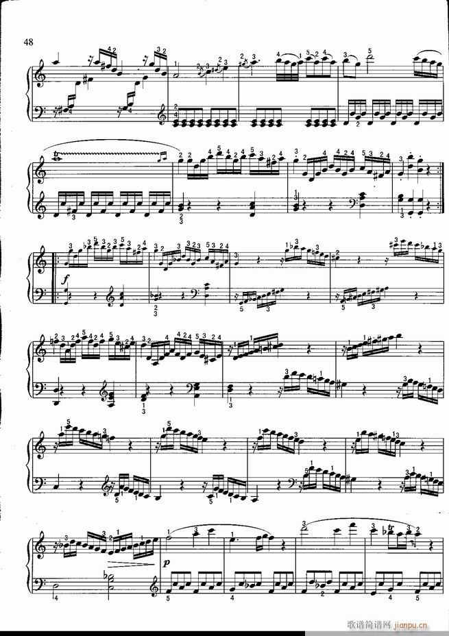 钢琴 不可不弹的世界钢琴名曲100首 五(钢琴谱)49