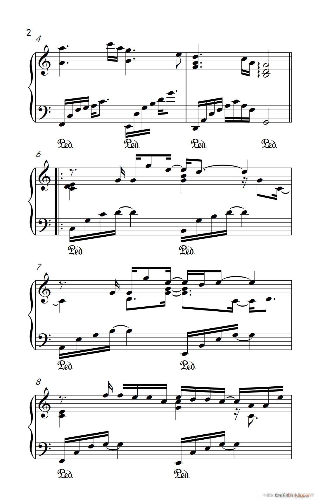 认真的雪 弹吧音教 制谱版(钢琴谱)3