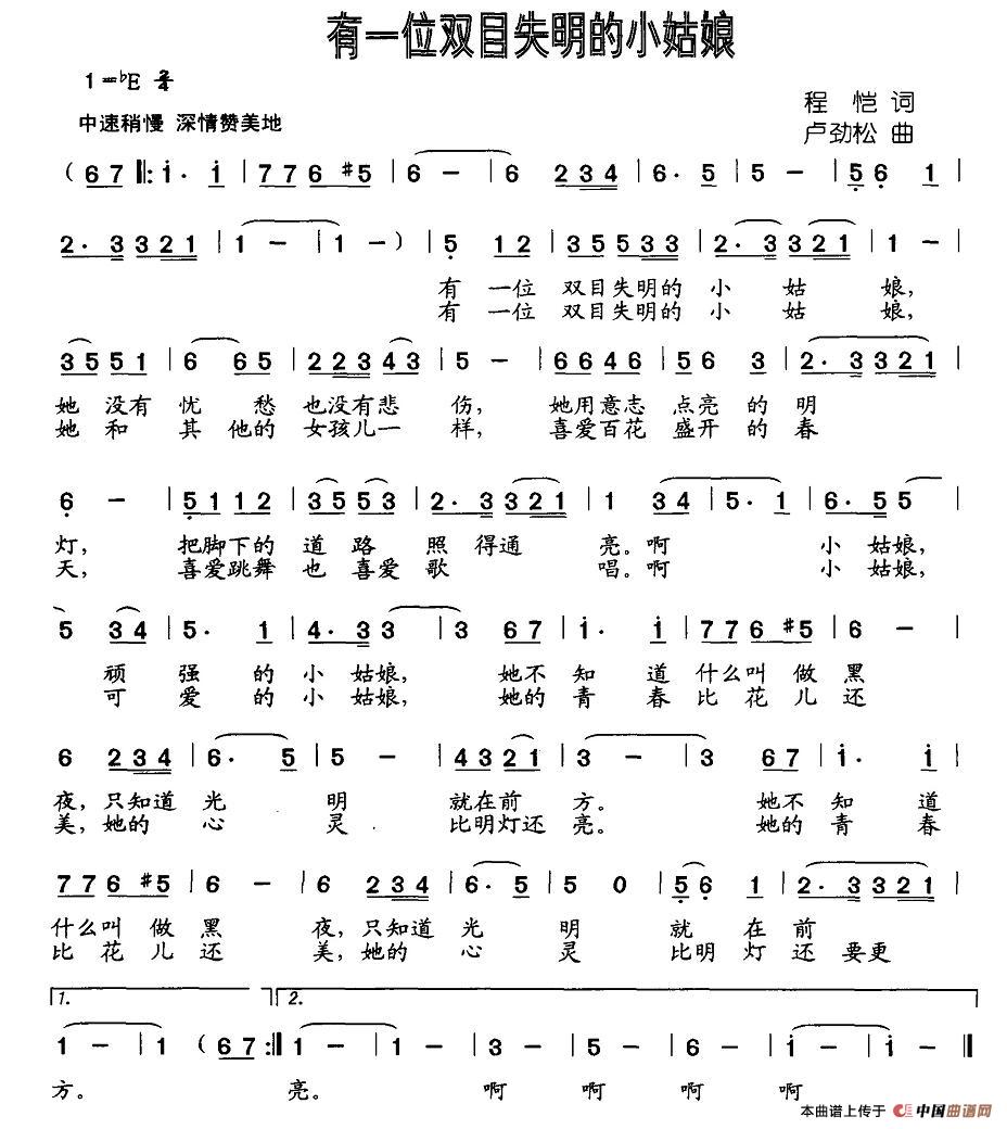 有一位双目失明的小姑娘(十字及以上)1