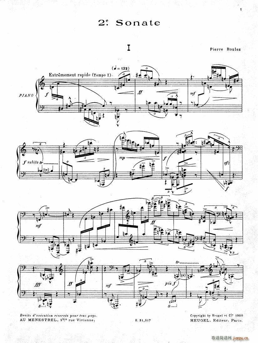 Pierre Boulez Sonata No 2 1 24(钢琴谱)1