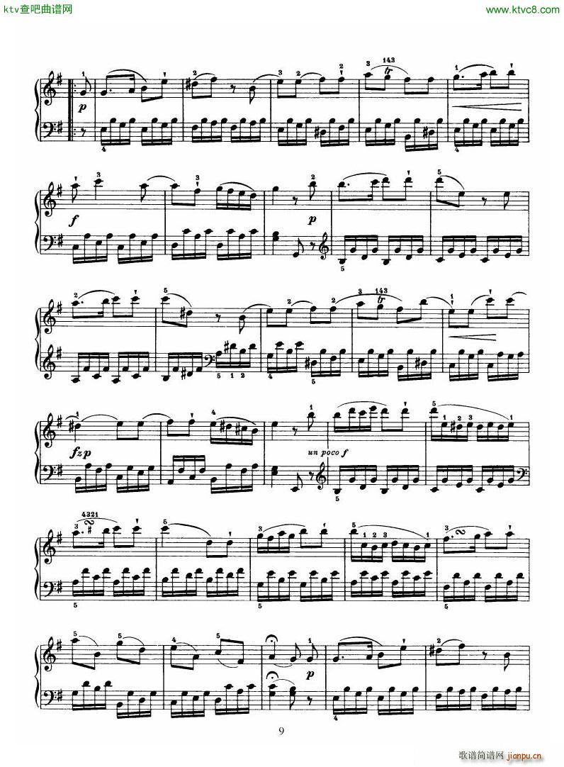 Haydn Piano Sonata No 34 In E(钢琴谱)9