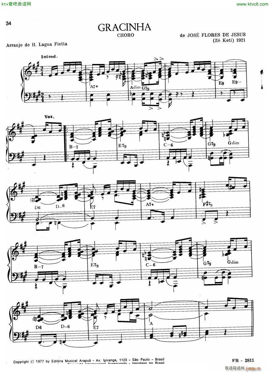 Centenário do Choro Vol 1 20 Choros Para Piano(钢琴谱)33