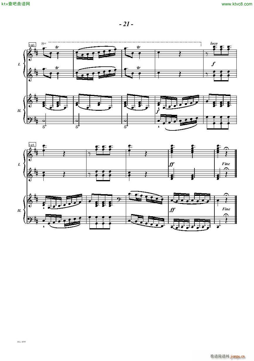 Diabelli Sonata Op33 For Two Pianos(钢琴谱)21