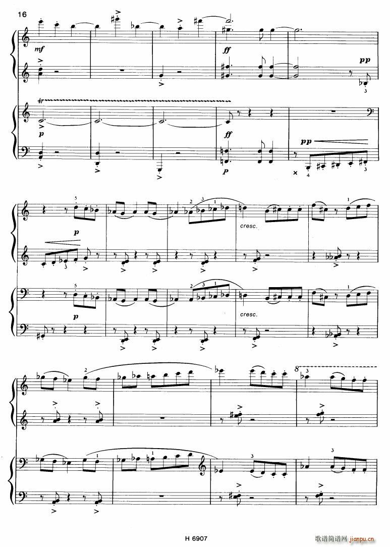 Barton Sonatina for 4 hands(钢琴谱)16