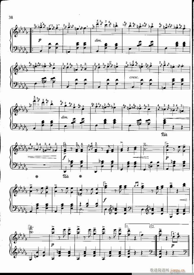 钢琴 不可不弹的世界钢琴名曲100首 五(钢琴谱)39