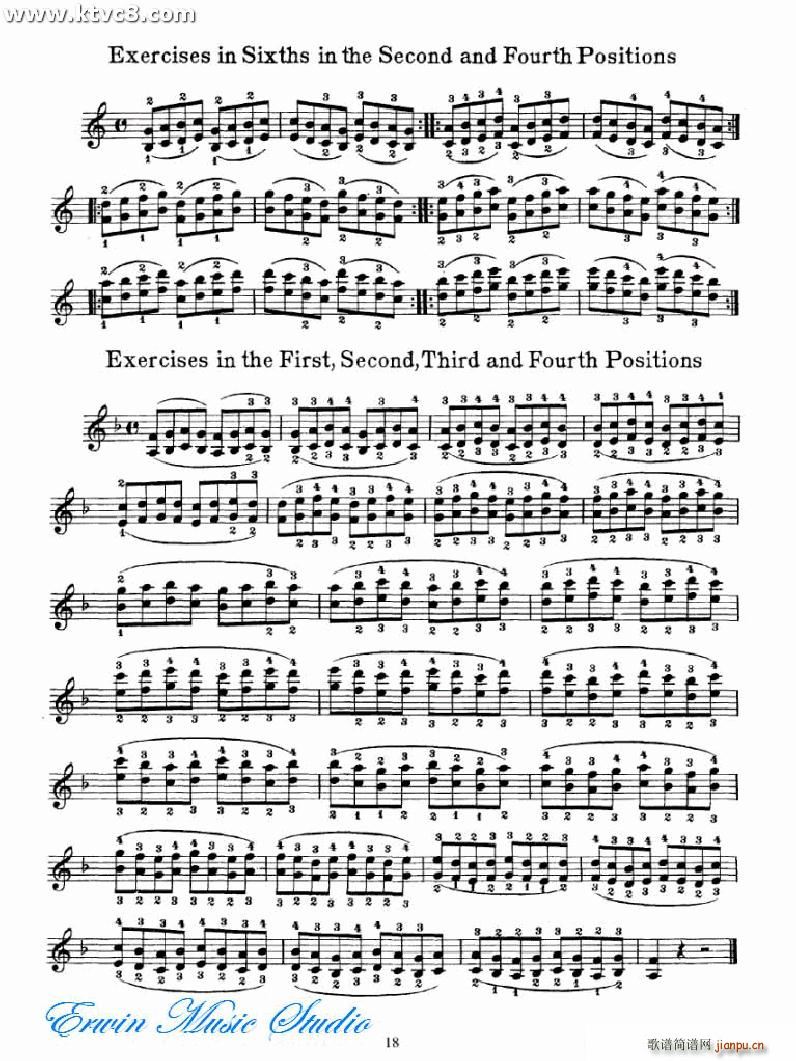 Bytovetskim 双弦练习 练习曲(十字及以上)18