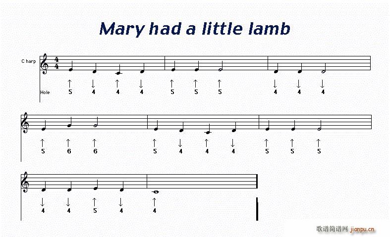 Mary had a little lamb 布鲁斯(口琴谱)1