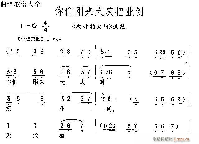 你们刚来大庆把业创(京剧曲谱)1