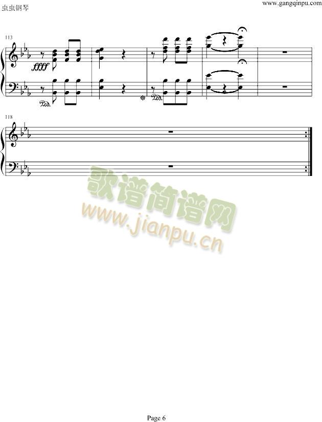 命运第一乐章钢琴独奏（Symphony(钢琴谱)6