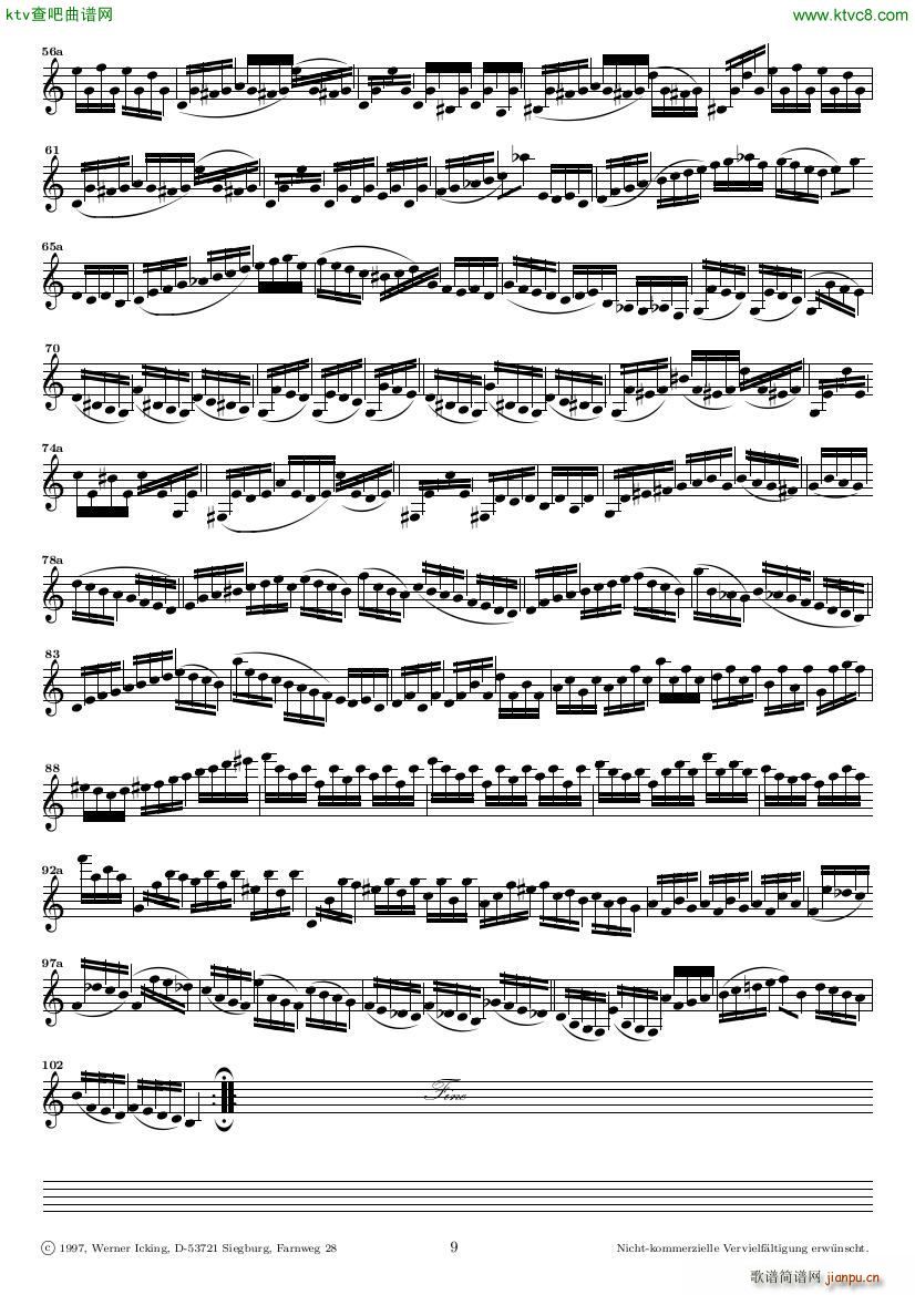 Bach JS BWV 1005 Sonata for Solo Violin in C(钢琴谱)9