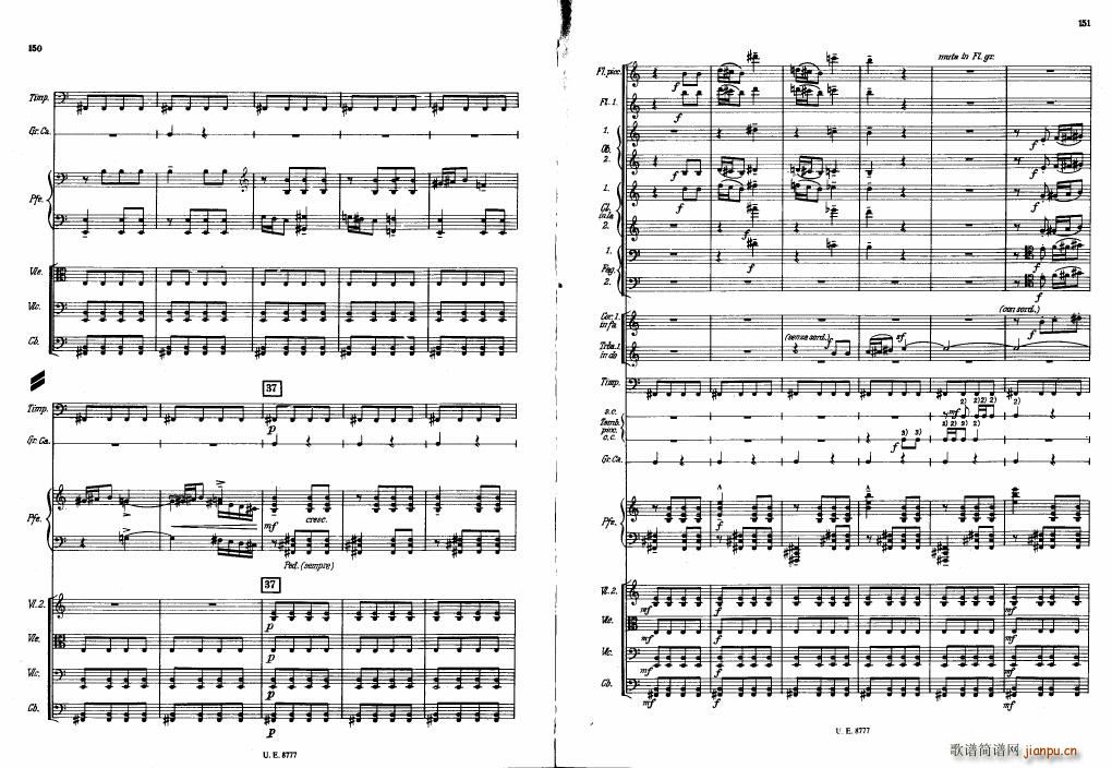 Bartok SZ 83 Piano Concerto No1 Full Score 二(钢琴谱)34