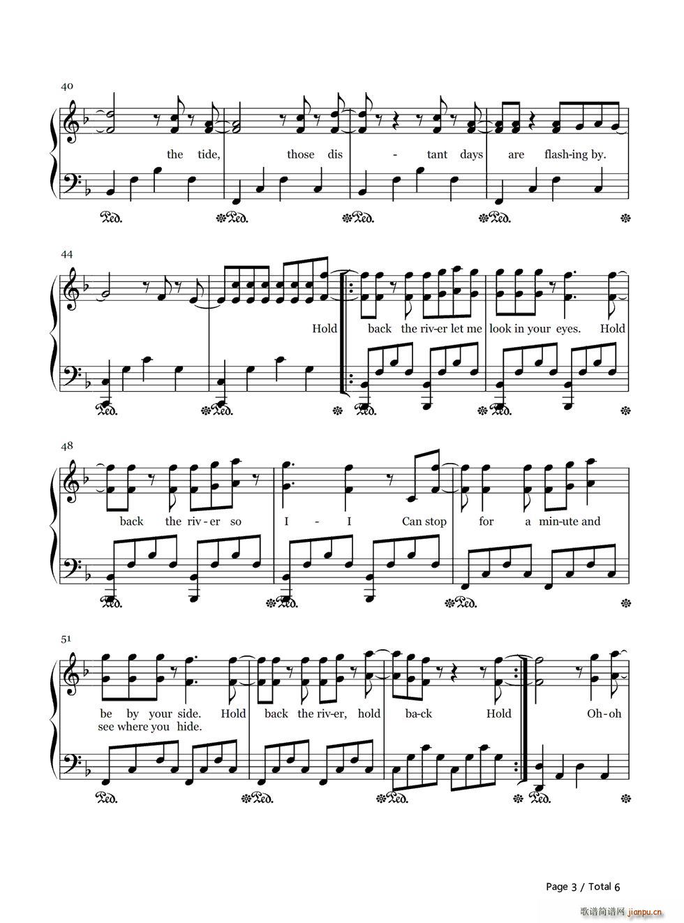 Hold Back the River(钢琴谱)3