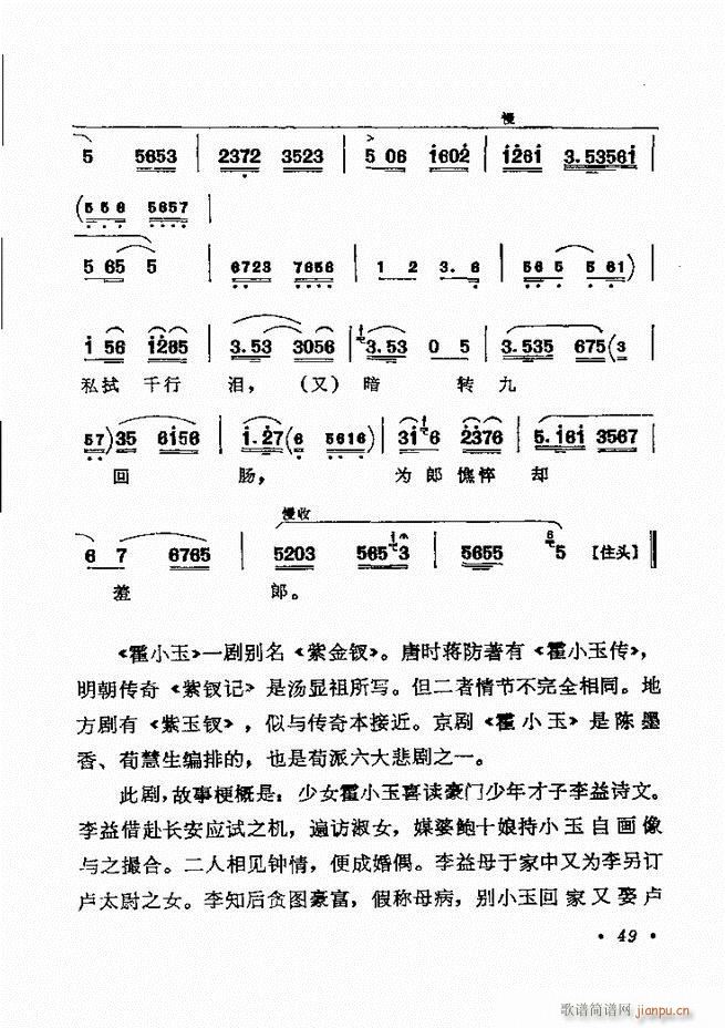 京剧著名唱腔选 下集 目录前言 1 60(京剧曲谱)56